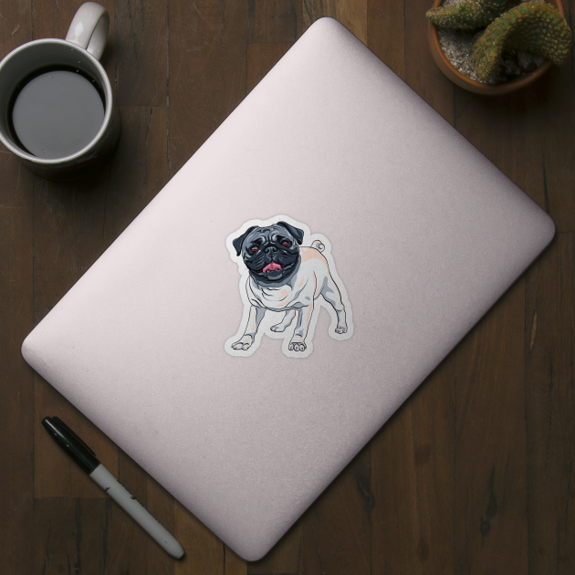 Copy of Black pug Dog by kavalenkava